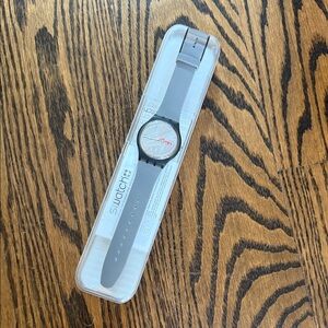 Swatch Silver and Gray Smartwatch like new With original box